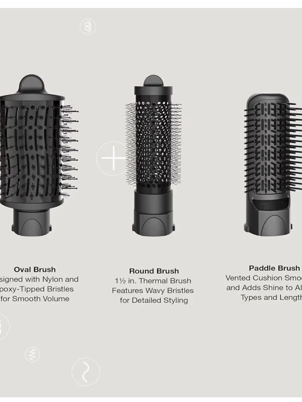 New Conair Curl Collective 3 in 1 Blowout Kit 3 Interchangeable Brush Attachment - Picture 4 of 11